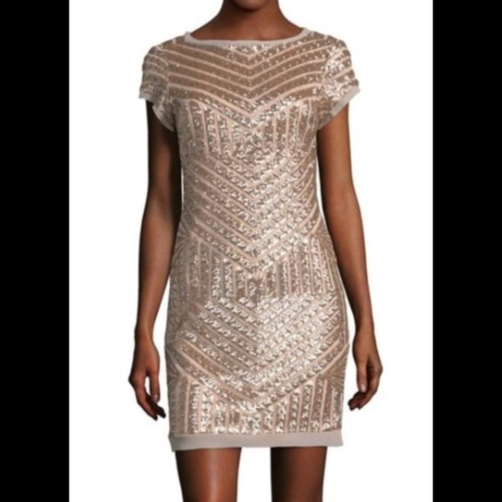 Vince Camuto, Rose Gold Sequin Dress, 2